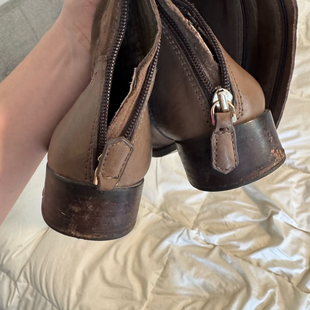 Tory Burch Over-the-Knee Suede Boots in Dark Brown - Picture 8 of 9